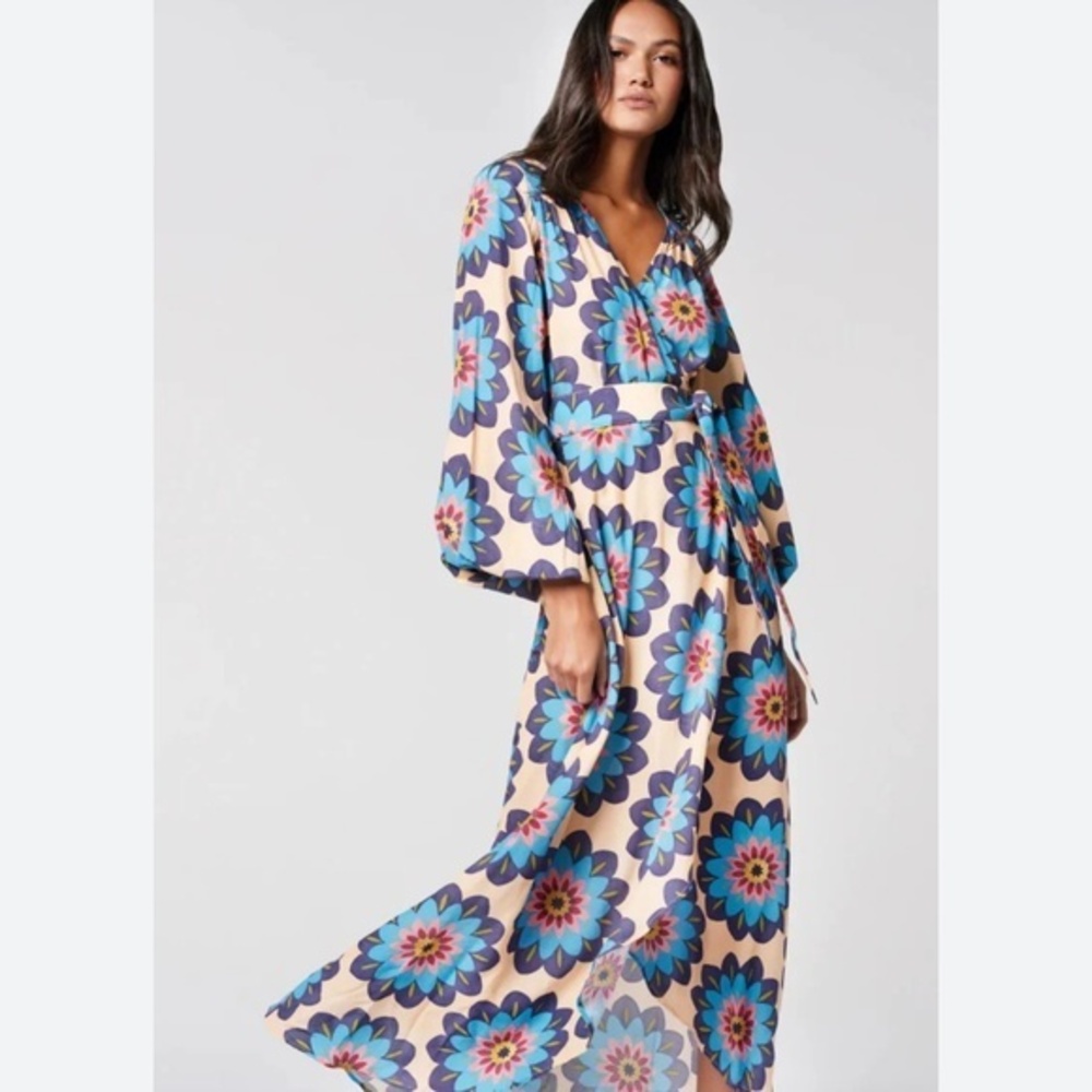 SMYTHE Robe portefeuille à motif floral